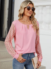 Load image into Gallery viewer, Cutout Round Neck Long Sleeve T-Shirt
