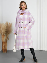 Load image into Gallery viewer, Plaid Button Up Long Sleeve Coat