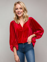 Load image into Gallery viewer, V-Neck Three-Quarter Sleeve Blouse