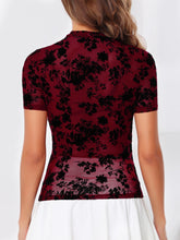 Load image into Gallery viewer, Mock Neck Short Sleeve Top