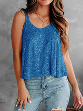 Load image into Gallery viewer, Sequin Scoop Neck Tank