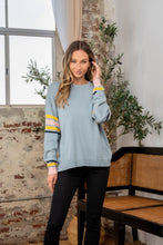 Load image into Gallery viewer, Sew In Love Full Size Contrast Stripes Long Sleeve Sweater