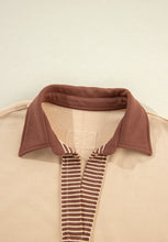 Load image into Gallery viewer, Color Block Johnny Collar Long Sleeve Sweatshirt