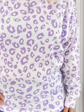 Load image into Gallery viewer, Plus Size Leopard Round Neck Long Sleeve Top