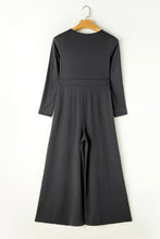 Load image into Gallery viewer, Pocketed Long Sleeve Wide Leg Jumpsuit