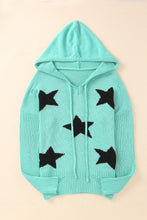 Load image into Gallery viewer, Distressed Drawstring Long Sleeve Hooded Sweater