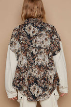 Load image into Gallery viewer, POL Contrast Sleeves Button Down Floral Jacquard Shirt