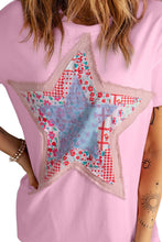 Load image into Gallery viewer, Star Round Neck Short Sleeve T-Shirt