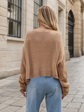 Load image into Gallery viewer, Round Neck Dropped Shoulder Long Sleeve Sweater
