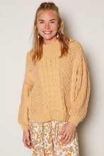 Load image into Gallery viewer, POL Mock Neck Cable Knit Sweater