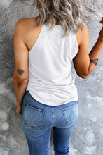 Load image into Gallery viewer, Bow Graphic Grecian Neck Tank
