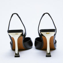 Load image into Gallery viewer, PU Leather Point Toe Stiletto Heel Pumps