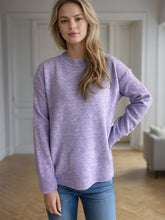 Load image into Gallery viewer, Round Neck Drop Shoulder Long Sleeve Sweater