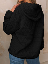 Load image into Gallery viewer, Textured Long Sleeve Hoodie with Pockets