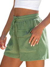 Load image into Gallery viewer, Drawstring High Waist Shorts with Pockets