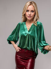 Load image into Gallery viewer, V-Neck Three-Quarter Sleeve Blouse