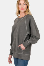 Load image into Gallery viewer, Zenana Round Neck Long Sleeve Sweatshirt
