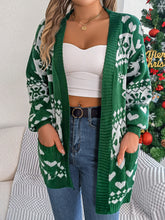 Load image into Gallery viewer, Pocketed Open Front Long Sleeve Cardigan