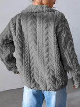Load image into Gallery viewer, Fuzzy Zip Up Long Sleeve Jacket