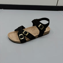 Load image into Gallery viewer, Open Toe Flat Buckle Sandals