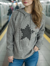 Load image into Gallery viewer, Drawstring Star Long Sleeve Hooded Sweater