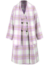 Load image into Gallery viewer, Plaid Button Up Long Sleeve Coat