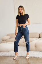 Load image into Gallery viewer, RFM Full Size Tummy Control Distressed High Waist Raw Hem Jeans