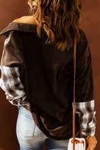 Load image into Gallery viewer, Plaid Button Up Drop Shoulder Shacket