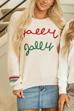 Load image into Gallery viewer, Letter Round Neck Long Sleeve Sweater