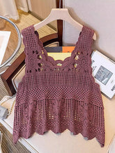 Load image into Gallery viewer, Openwork Scoop Neck Tank
