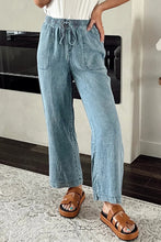 Load image into Gallery viewer, Drawstring High Waist Jeans with Pockets