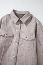 Load image into Gallery viewer, Button Up Collared Neck Long Sleeve Jacket