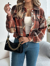 Load image into Gallery viewer, Plaid Button Up Long Sleeve Jacket