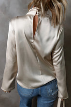 Load image into Gallery viewer, Cutout Ruched Long Sleeve Blouse