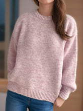 Load image into Gallery viewer, Round Neck Long Sleeve Sweater