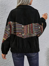Load image into Gallery viewer, Embroidered Collared Neck Snap Down Jacket