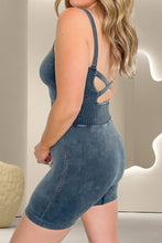 Load image into Gallery viewer, Crisscross Scoop Neck Wide Strap Romper