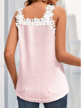 Load image into Gallery viewer, Lace Detail V-Neck Tank