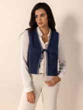 Load image into Gallery viewer, Tied Contrast Trim Vest