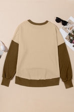 Load image into Gallery viewer, Contrast Round Neck Long Sleeve Sweatshirt