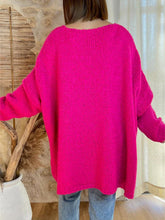 Load image into Gallery viewer, Peace Graphic V-Neck Long Sleeve Sweater