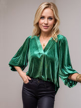Load image into Gallery viewer, V-Neck Three-Quarter Sleeve Blouse