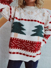 Load image into Gallery viewer, Christmas Tree Mock Neck Long Sleeve Sweater