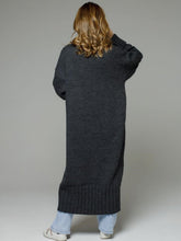 Load image into Gallery viewer, Pocketed Open Front Dropped Shoulder Cardigan