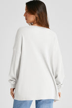 Load image into Gallery viewer, Waffle-Knit Long Sleeve Sweatshirt