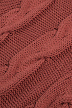 Load image into Gallery viewer, Cable-Knit Turtleneck Dropped Shoulder Sweater