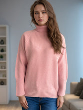 Load image into Gallery viewer, Turtleneck Raglan Sleeve Sweater
