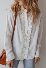 Load image into Gallery viewer, Eyelet Button Down Long Sleeve Shirt