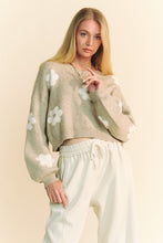 Load image into Gallery viewer, Davi &amp; Dani Floral Drop Shoulder Cropped Sweater