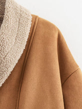 Load image into Gallery viewer, Fuzzy Collared Neck Long Sleeve Jacket